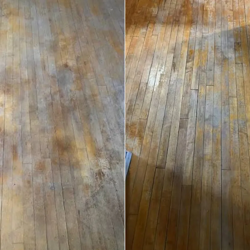 Floor restoration example